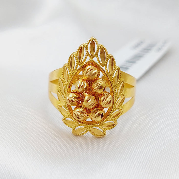 21K Turkish Fancy Ring Made of 21K Yellow Gold by Saeed Jewelry-25926
