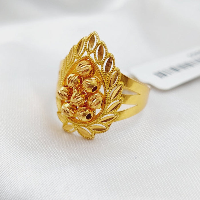 21K Turkish Fancy Ring Made of 21K Yellow Gold by Saeed Jewelry-25926