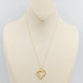 21K Turkish Heart Necklace Made of 21K Yellow Gold by Saeed Jewelry-26526