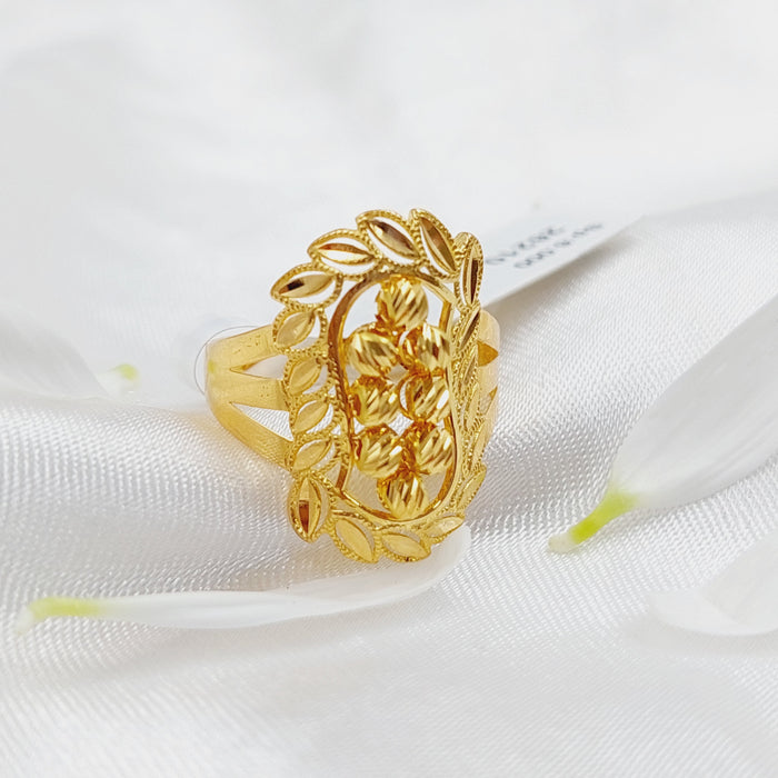 21K Turkish leaf Ring Made of 21K Yellow Gold by Saeed Jewelry-26210