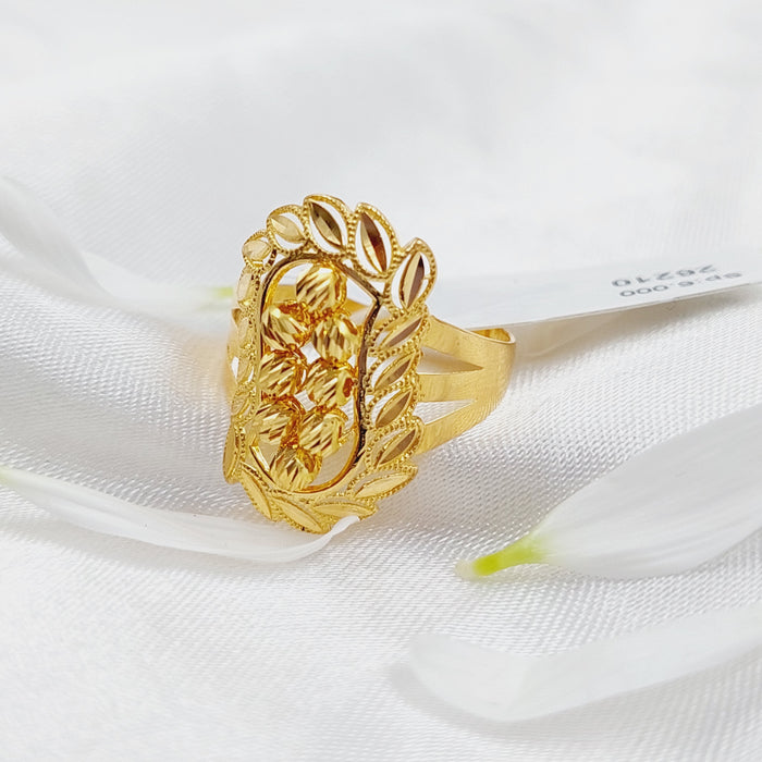 21K Turkish leaf Ring Made of 21K Yellow Gold by Saeed Jewelry-26210