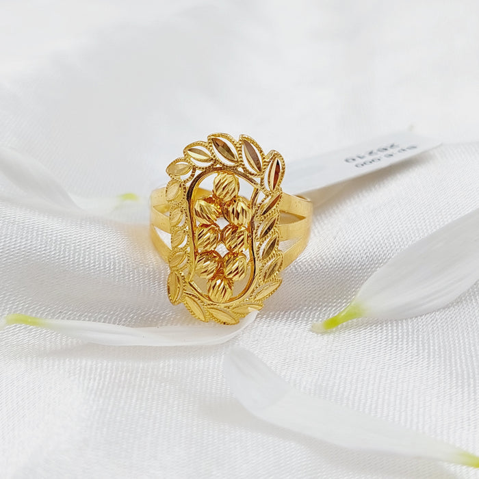 21K Turkish leaf Ring Made of 21K Yellow Gold by Saeed Jewelry-26210