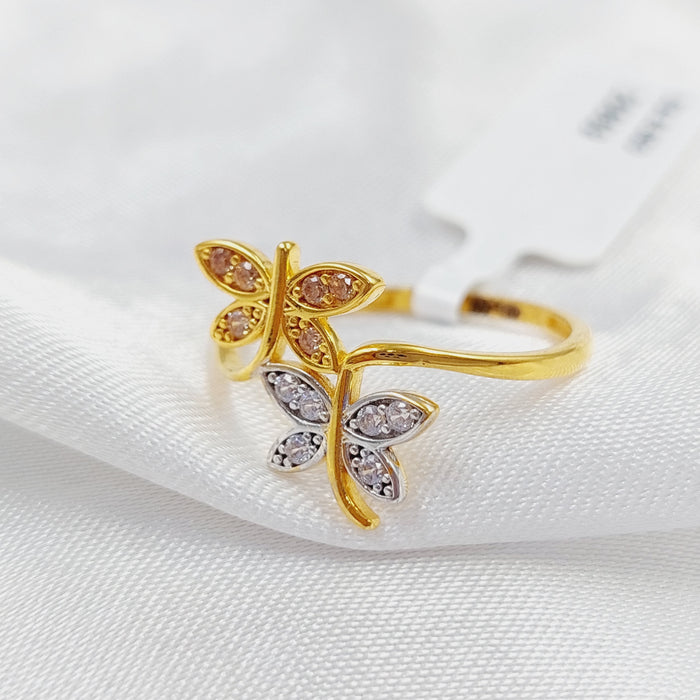 21K Turkish Ring Butterfly Made of 21K Yellow Gold by Saeed Jewelry-25874