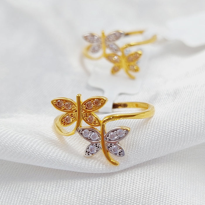 21K Turkish Ring Butterfly Made of 21K Yellow Gold by Saeed Jewelry-25874