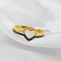 21K Turkish Ring Heart Made of 21K Yellow Gold by Saeed Jewelry-25869
