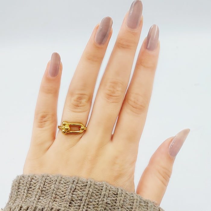 21K Turkish Ring Made of 21K Yellow Gold by Saeed Jewelry-25293