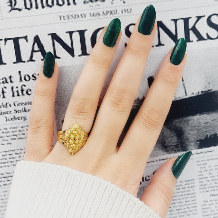 21K Turkish spike Ring Made of 21K Yellow Gold by Saeed Jewelry-26226