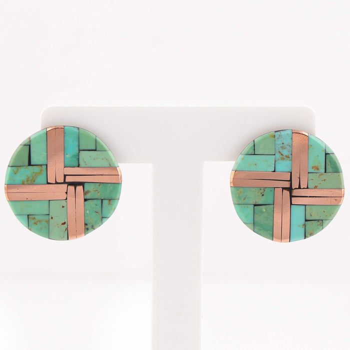 Turquoise and Copper Earrings