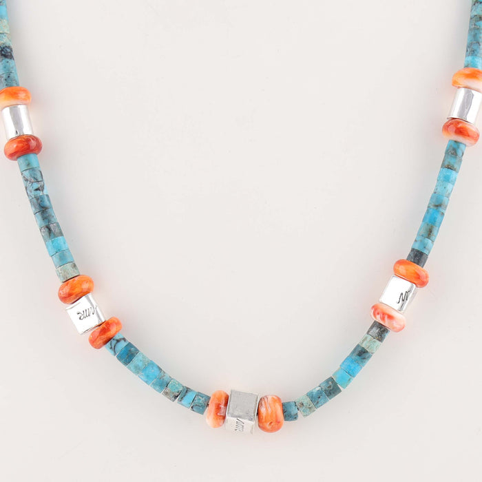 Turquoise and Spiny Oyster Necklace