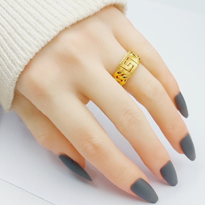 21K Twisted Ring Made of 21K Yellow Gold by Saeed Jewelry-27253