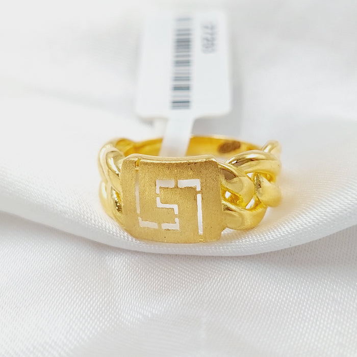 21K Twisted Ring Made of 21K Yellow Gold by Saeed Jewelry-27253
