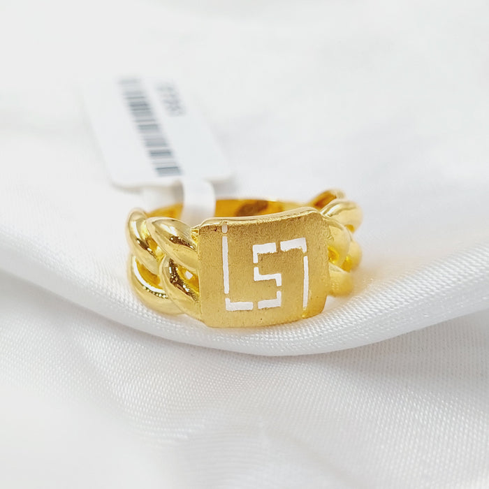21K Twisted Ring Made of 21K Yellow Gold by Saeed Jewelry-27253