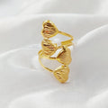 Two Ranges Heart Ring  Made Of 21K Yellow Gold by Saeed Jewelry-28726