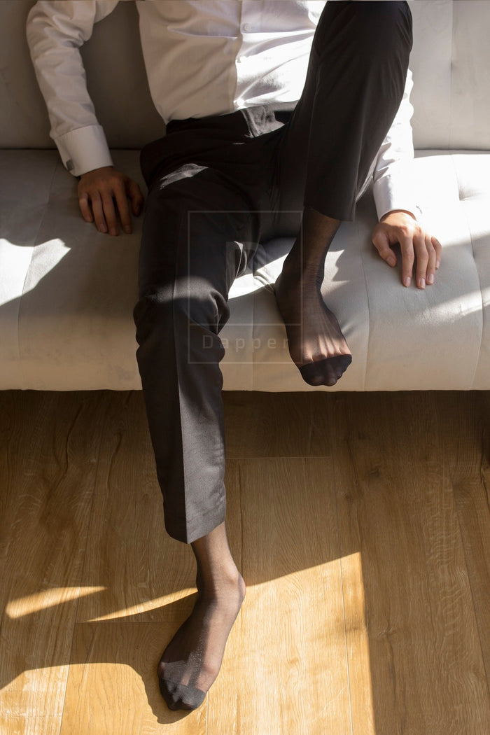 Reinforced-Toe Lightweight Men's Business Dress Socks
