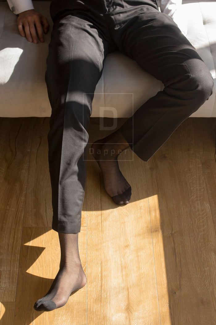 Reinforced-Toe Lightweight Men's Business Dress Socks