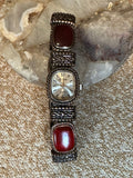 Victoria “Lace” / Rhein LCE232 259 Quartz Watch / Southwestern Red Stone Bracelet