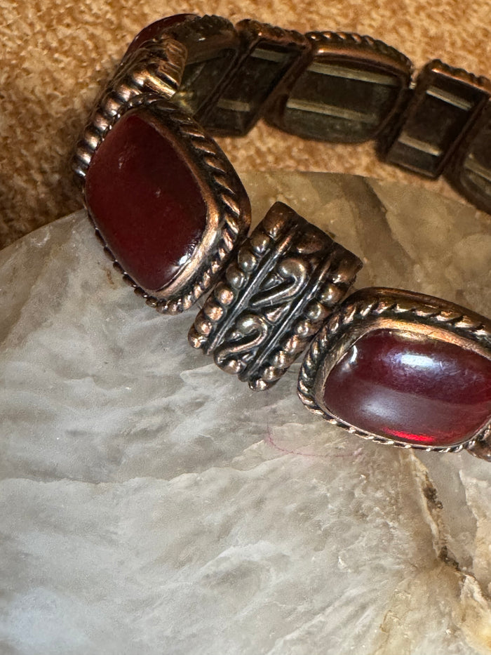 Victoria “Lace” / Rhein LCE232 259 Quartz Watch / Southwestern Red Stone Bracelet