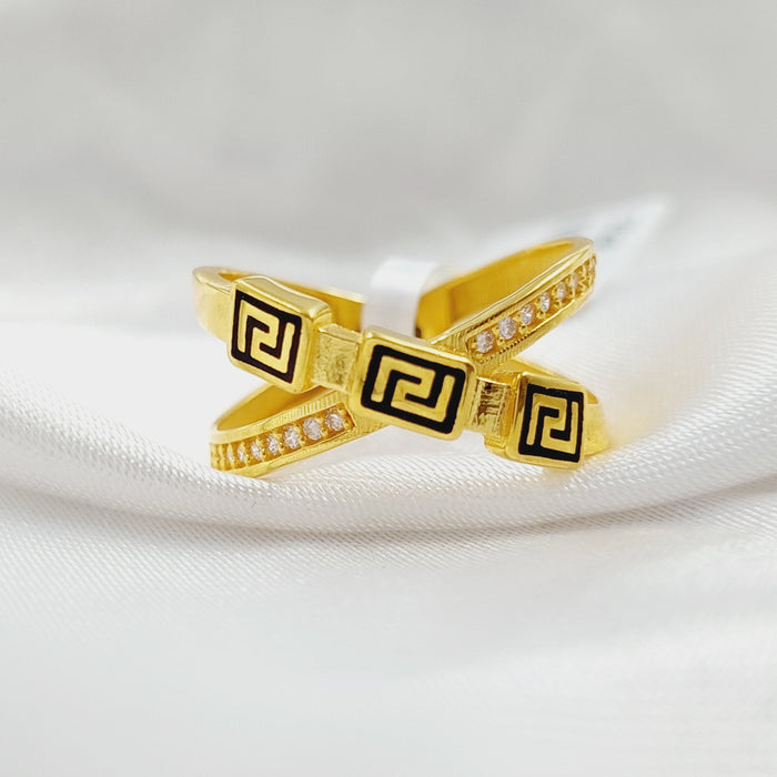 21K Virna Ring Made of 21K Yellow Gold by Saeed Jewelry-27248