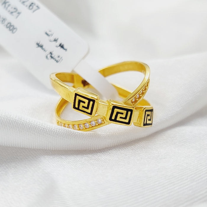 21K Virna Ring Made of 21K Yellow Gold by Saeed Jewelry-27248