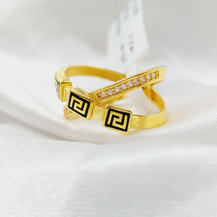 21K Virna Ring Made of 21K Yellow Gold by Saeed Jewelry-27248