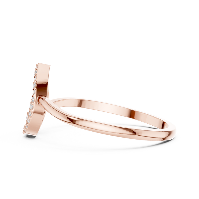 Round Cut Lab Grown Diamond Ring in Rose Gold