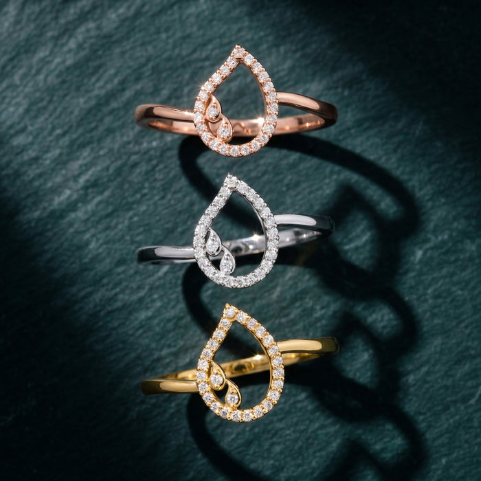Round Cut Lab Grown Diamond Ring in Silver