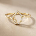 Round Cut Lab Grown Diamond Ring in Yellow Gold