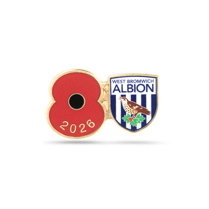 West Bromwich Albion Poppy Football Pin 2026