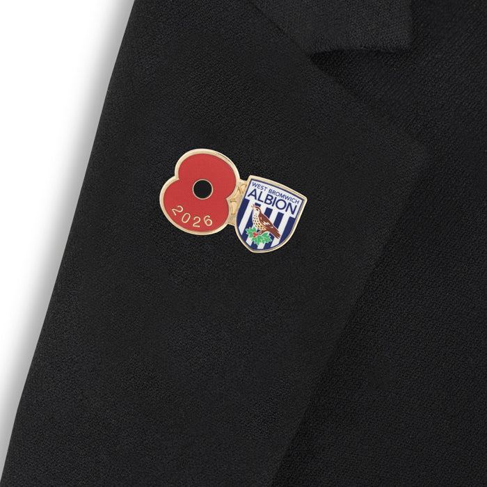 West Bromwich Albion Poppy Football Pin 2026
