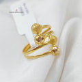 Wide Balls Ring  Made Of 21K Yellow Gold by Saeed Jewelry-29478