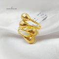 Wide Tears Ring  Made Of 21K Yellow Gold by Saeed Jewelry-29481