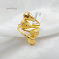 Wide Tears Ring  Made Of 21K Yellow Gold by Saeed Jewelry-29482