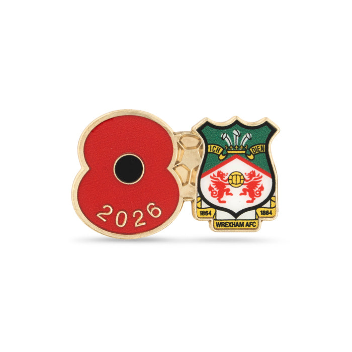 Wrexham AFC Poppy Football Pin 2026