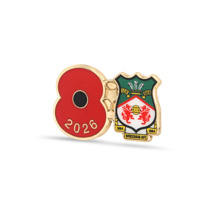 Wrexham AFC Poppy Football Pin 2026