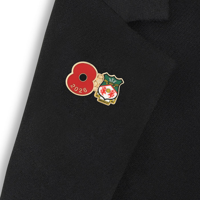 Wrexham AFC Poppy Football Pin 2026