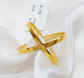 21K X Ring Made of 21K Yellow Gold by Saeed Jewelry-25866