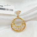Zirconed Cuban Links Pendant Made Of 18K Yellow Gold by Saeed Jewelry-27753