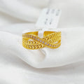 Zirconed Deluxe Ring Made Of 21K Yellow Gold by Saeed Jewelry-28386