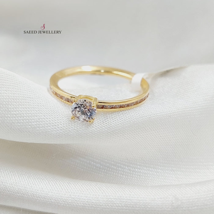 18K محبس ذبلة مرصع-مجوهرات الشيخ سعيد-Saeed Jewelry