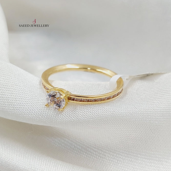 18K محبس ذبلة مرصع-مجوهرات الشيخ سعيد-Saeed Jewelry