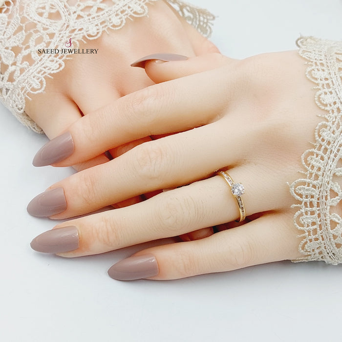 18K محبس ذبلة مرصع-مجوهرات الشيخ سعيد-Saeed Jewelry