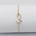Zircon Studded Love Bracelet  Made Of 18K Yellow Gold by Saeed Jewelry-30246