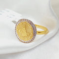 Zirconed Rashadi Ring  Made Of 21K Yellow Gold by Saeed Jewelry-28691